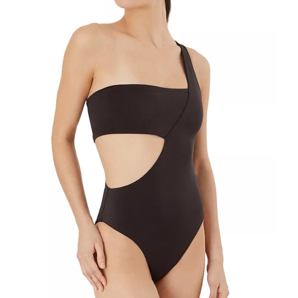Black Onia Margot One Piece Bandeau Swimsuit NWT